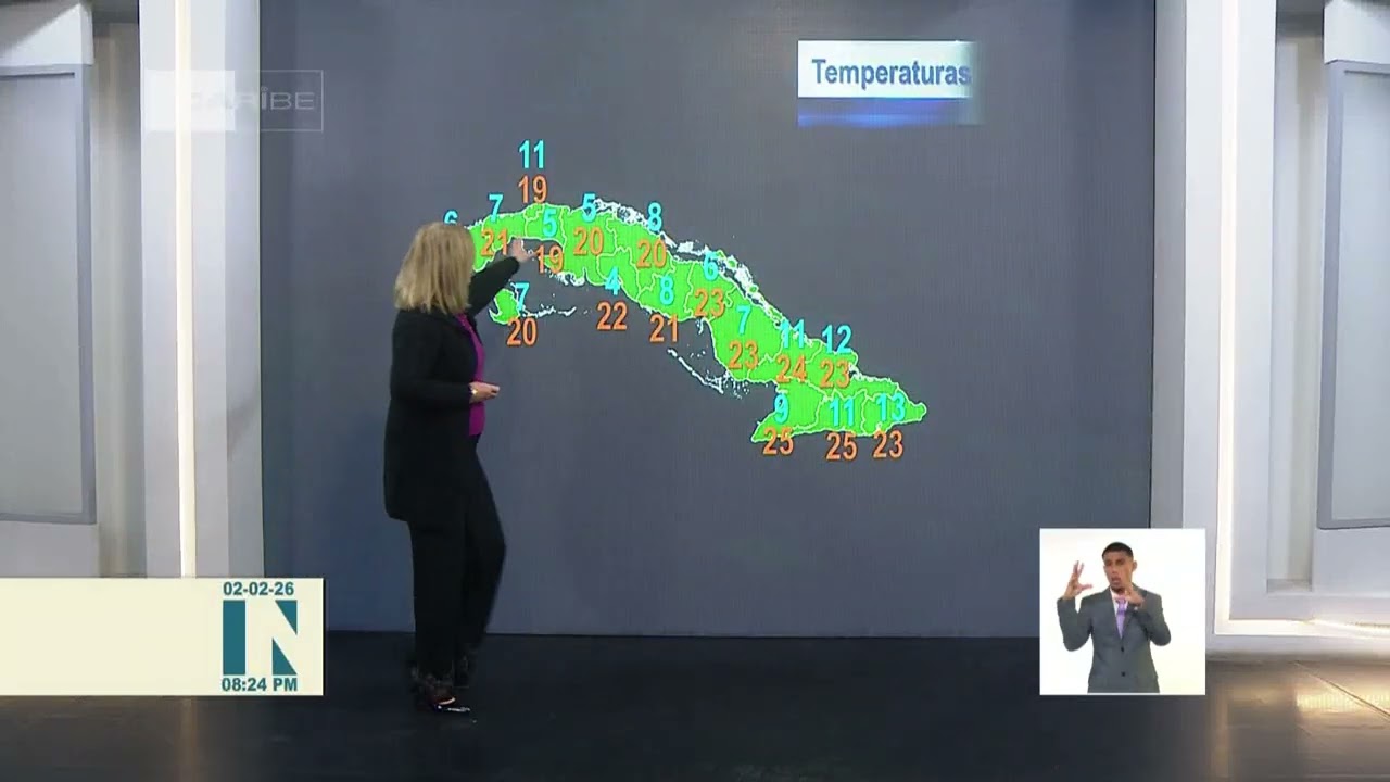 El tiempo en Cuba: Día invernal y chubascos ocasionales en la costa norte