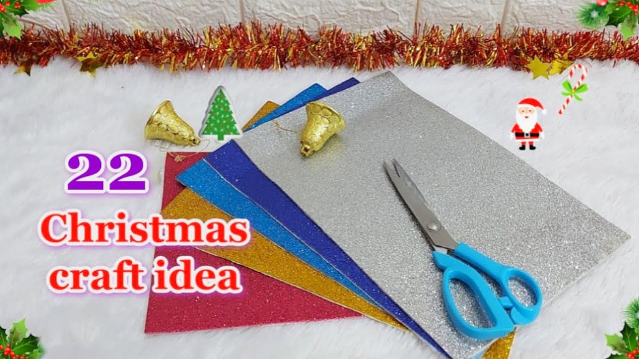 22 Economical Christmas Craft idea with Glitter Foam Sheet | DIY Affordable Christmas craft idea🎄223
