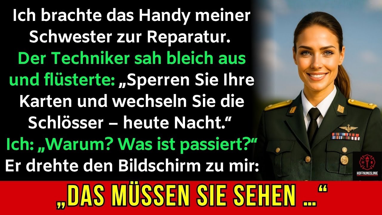 Ich brachte das Handy meiner Schwester zur Reparatur – der Techniker flüsterte: „Sperren Sie alles.“