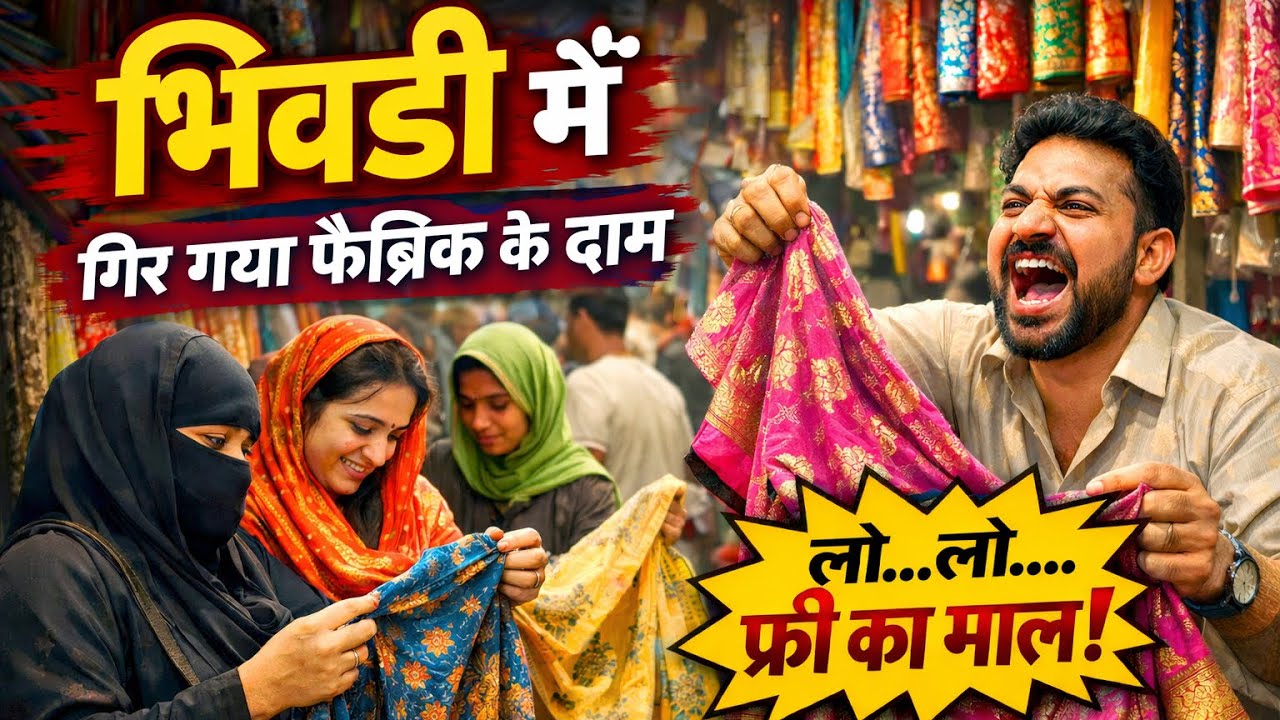 भिवंडी की सबसे सस्ती फैब्रिक 😱 | 25₹ मीटर सच में?2️⃣ भिवंडी फैब्रिक मार्केट 🔥 इतनी सस्ती कि यकीन