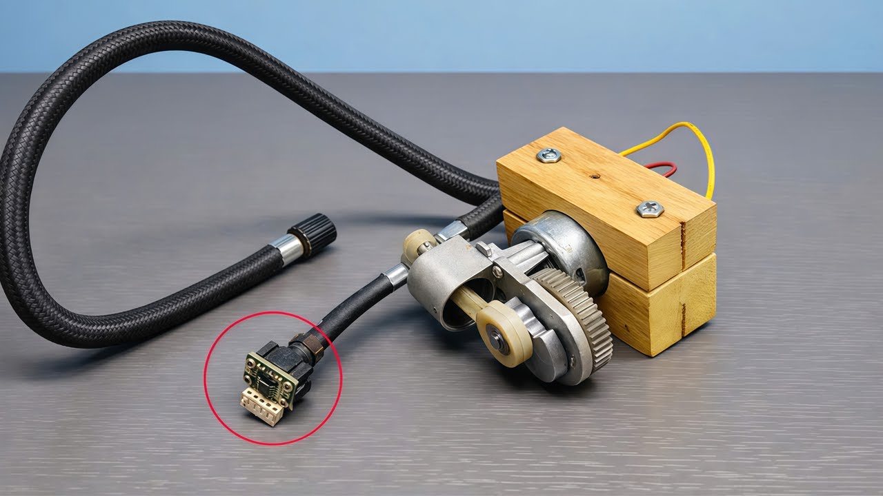 Make a tire pump from an old pump. Don't throw away your old tire pump.