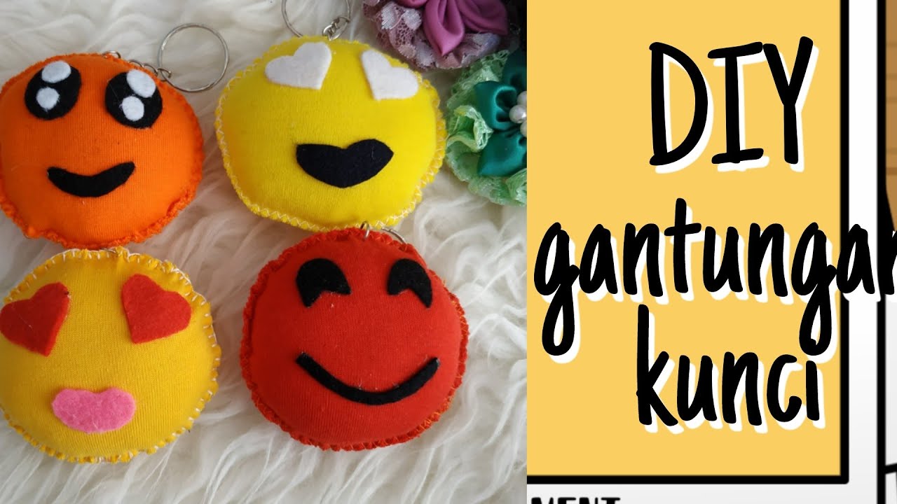 Cara membuat bGantungan kunci dari kain perca kaos