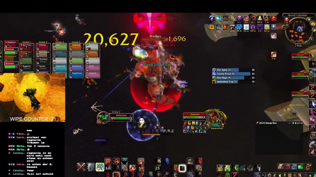 [MANIA GDKP] World of Warcraft rage compilation- Firelands mit Xarrion