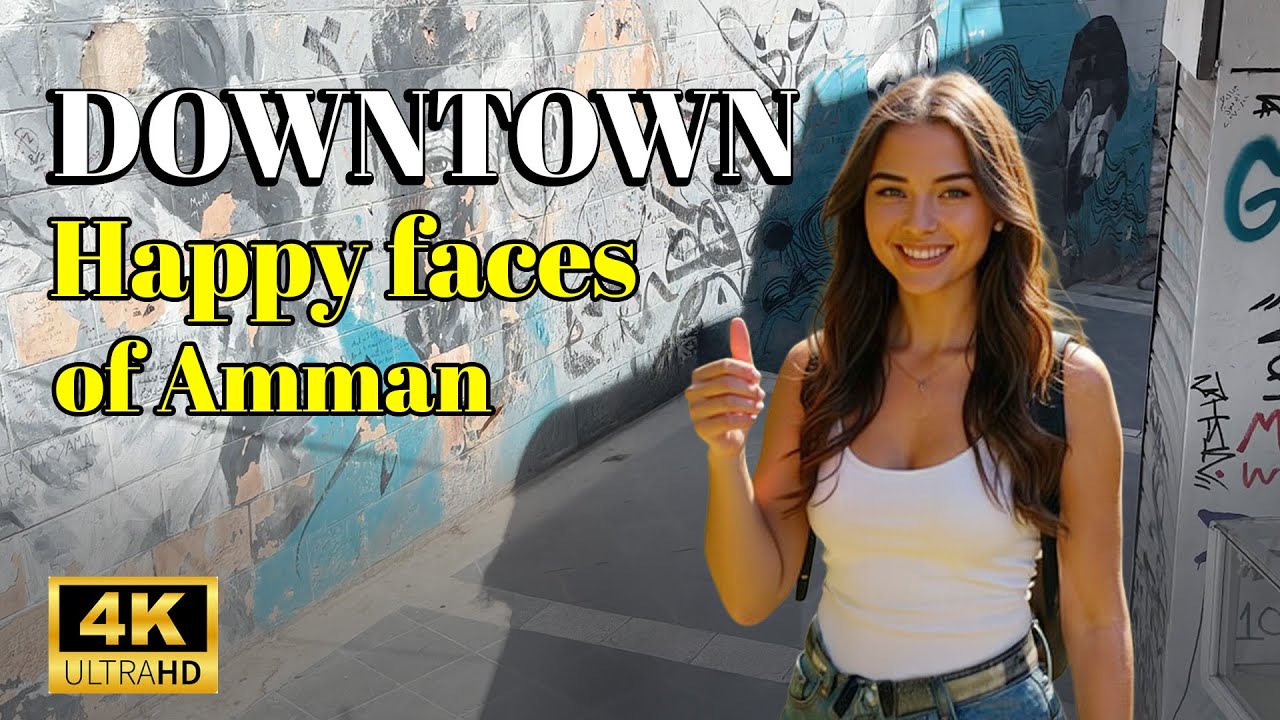 Пешая экскурсия по центру Аммана | Иордания 4K