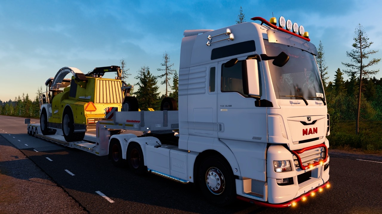 Transporting Massive Wood Chipper Across Northern Sweden | Euro Truck Simulator 2 1.58