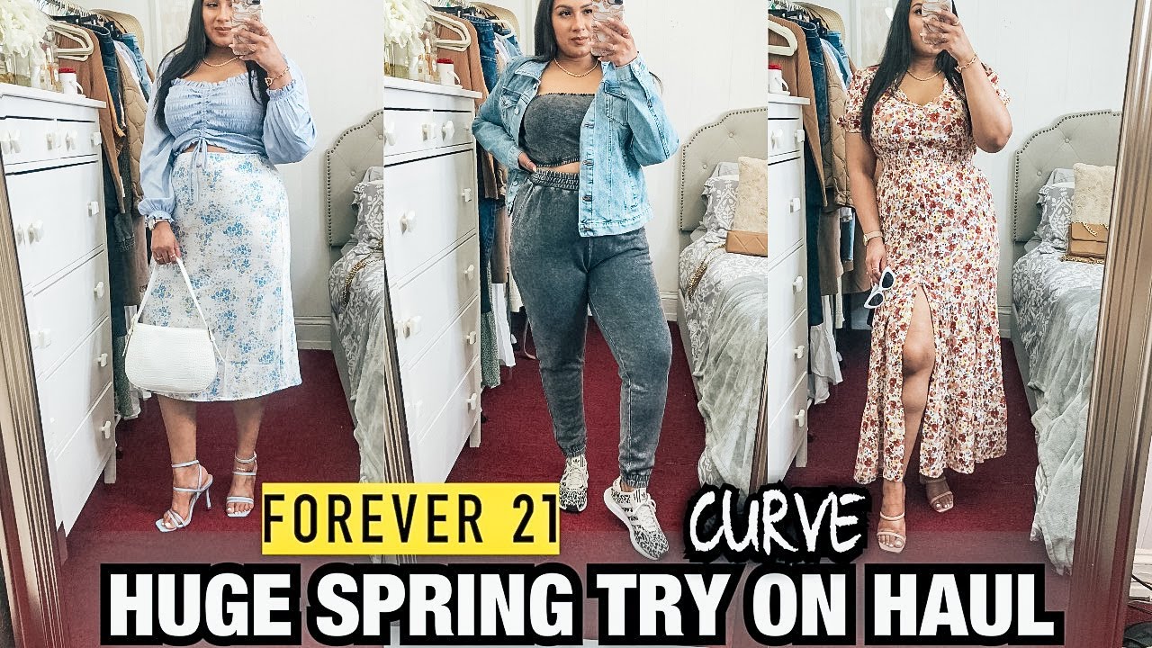 HUGE CURVY FOREVER 21 TRY ON HAUL 2021 | SPRING FOREVER 21 TRY ON HAUL | FOREVER 21 PLUS + CURVE
