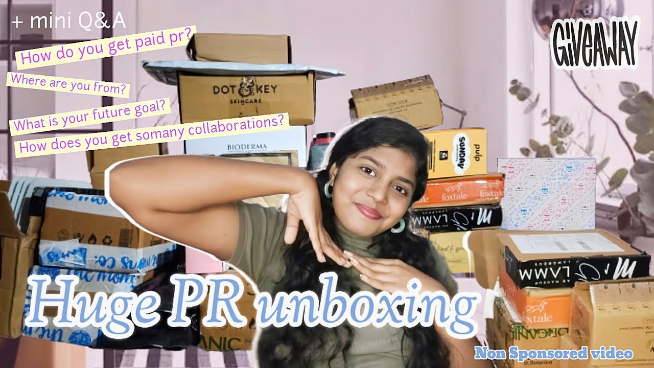 Unboxing Huge PR Packages 📦 + Q & A  | #prunboxing #unboxing @yasaswini_yash_world