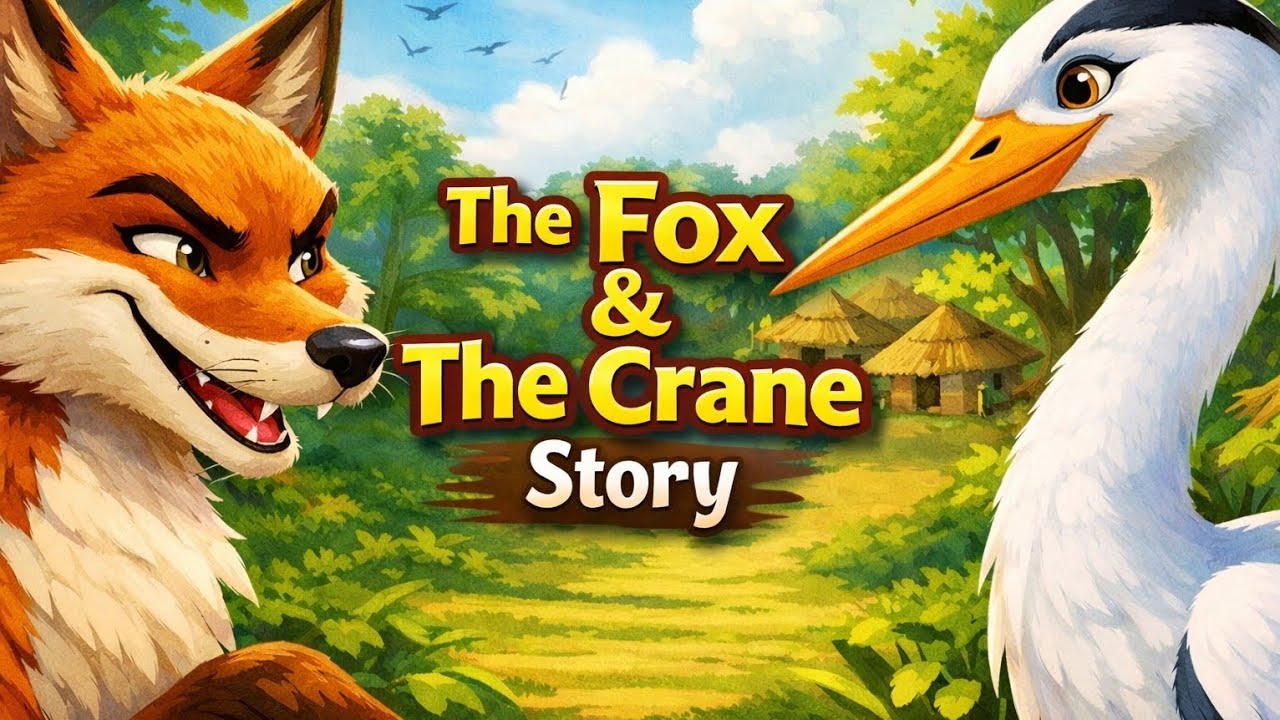 The Fox and the Crane | Learn English through story | Kindness & Friendship Story