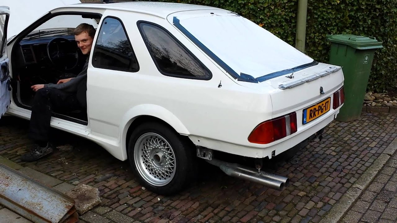 Ford Sierra xr4i exhaust sound (straight pipe)