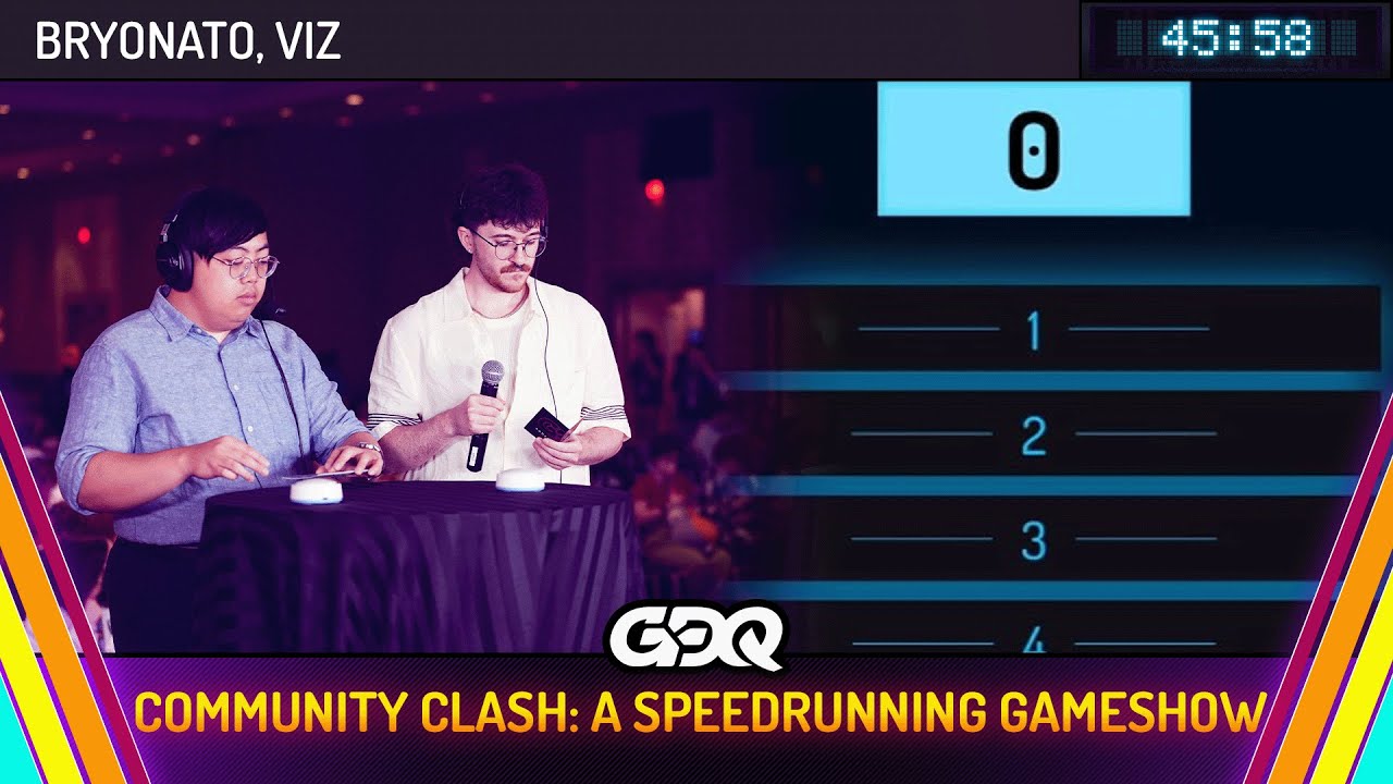Community Clash: A Speedrunning Gameshow by bryonato and Viz in 45:58 - Summer Games Done Quick 2025