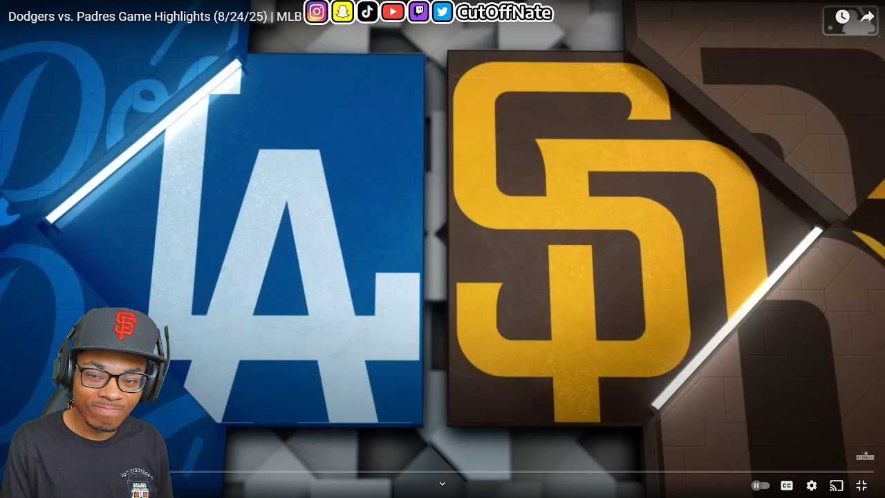 DODGERS FAV OPP REACTS TO Dodgers vs. Padres Game Highlights (8/24/25) | MLB Highlights