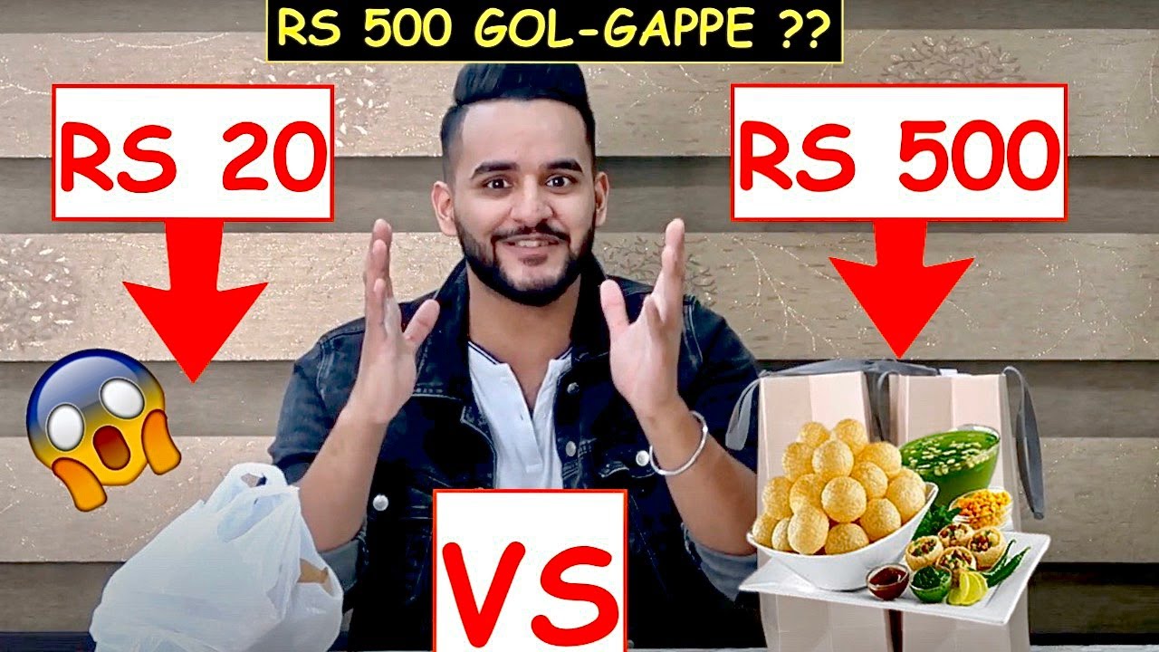 RS 20 GOLGAPPE vs RS 500 GOLGAPPE !! ( RS 500 PANI-PURI 😱)