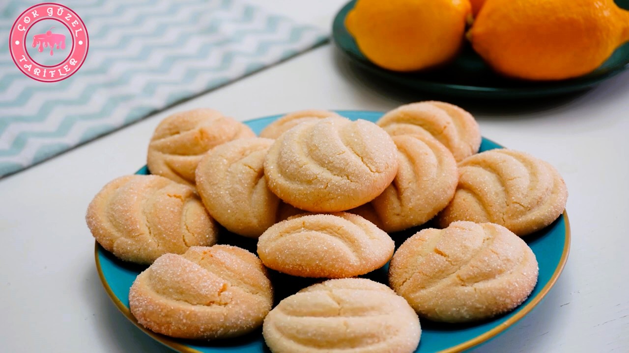 Limonlu Kurabiye Tarifi 🍋TARİF DEFTERİMİN EN İYİLERNDEN😍 Ağızda Dağılan Kıyır Kıyır Limonlu Kurabiye