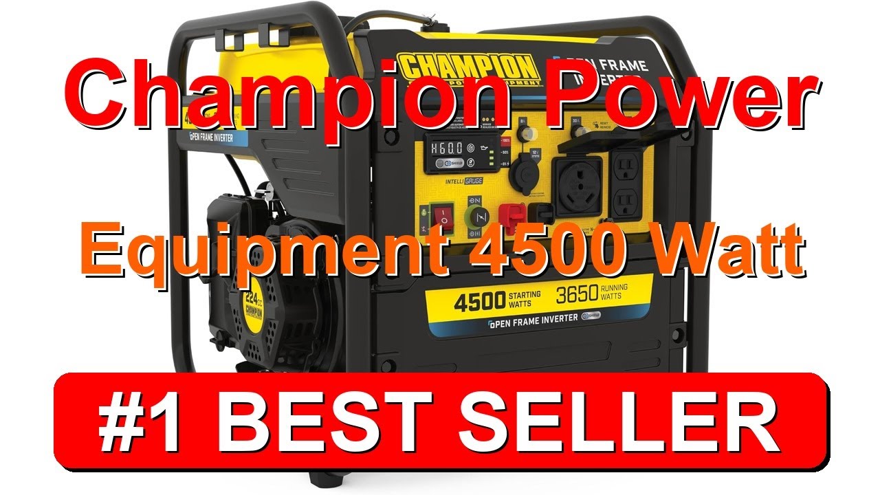 Champion Power Equipment 4500 Watt RV Ready Portable Open Frame Inverter Generator - B0F1Z5WHSR