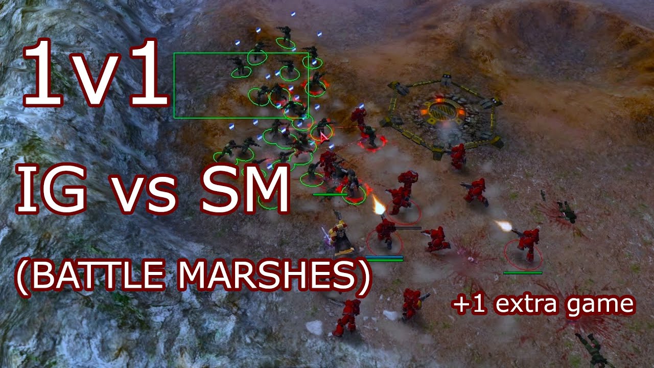 Loyalists fight it out! IG vs SM, 1v1 on Battle Marshes | Dawn of War: Soulstorm