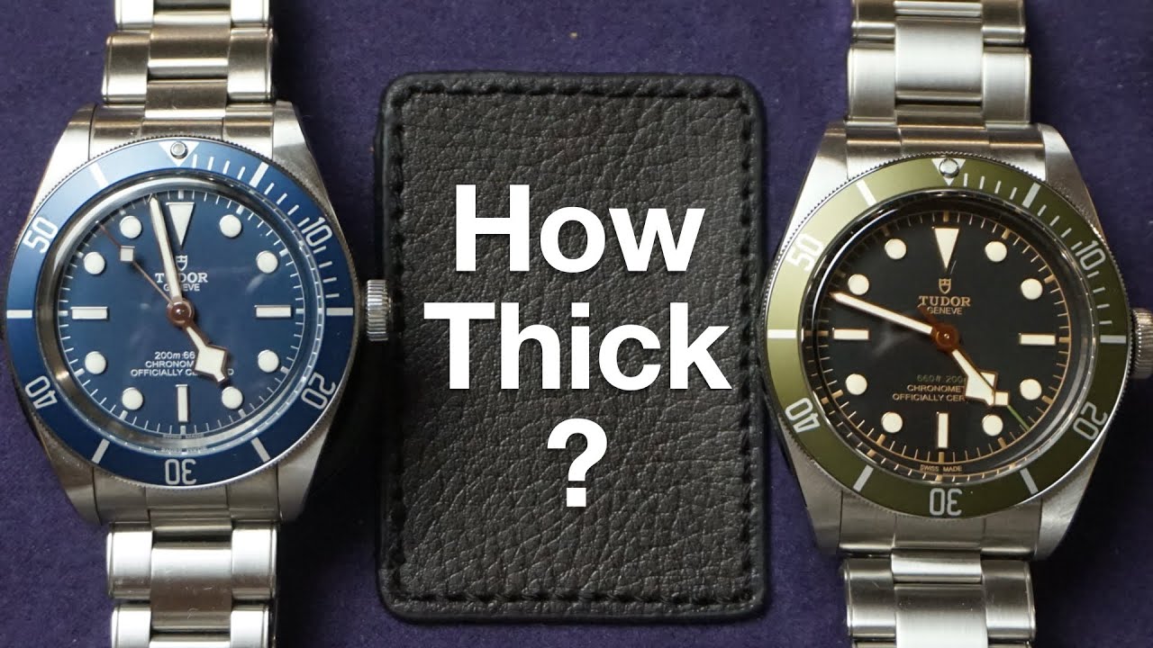 Сравнение толщины TUDOR Black Bay 58 и Harrods Black Bay 41 Heritage