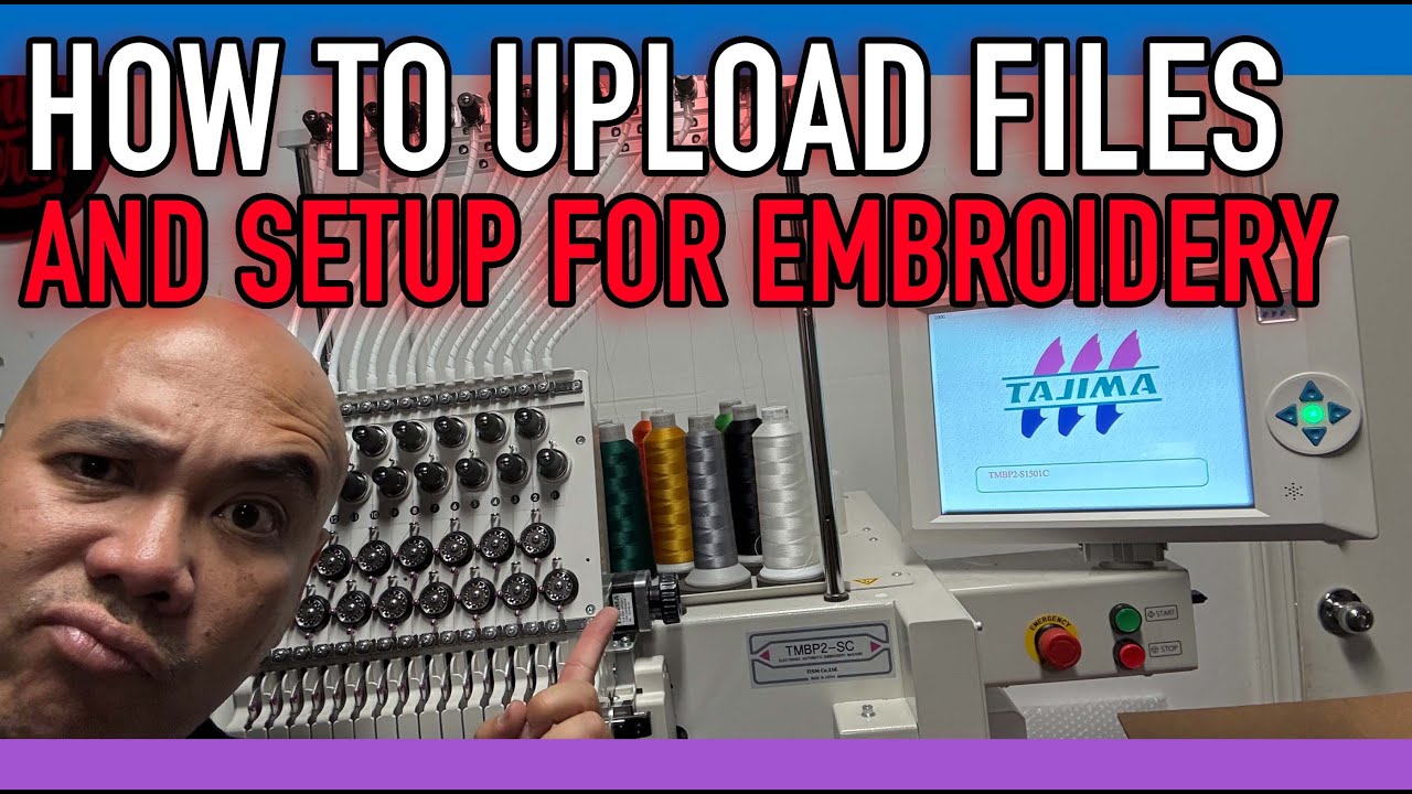 HOW TO QUICKLY LOAD YOUR EMBROIDERY FILE: TAJIMA EMBROIDERY MACHINE (S:11 Vlog13)
