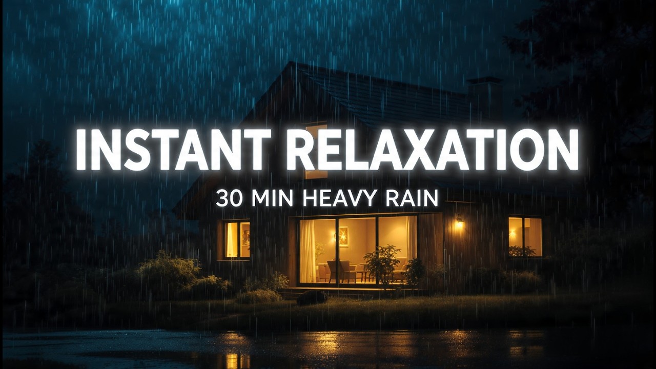 Can’t Sleep? Try This! 🌙 30 Min Rain White Noise for Insomnia Relief