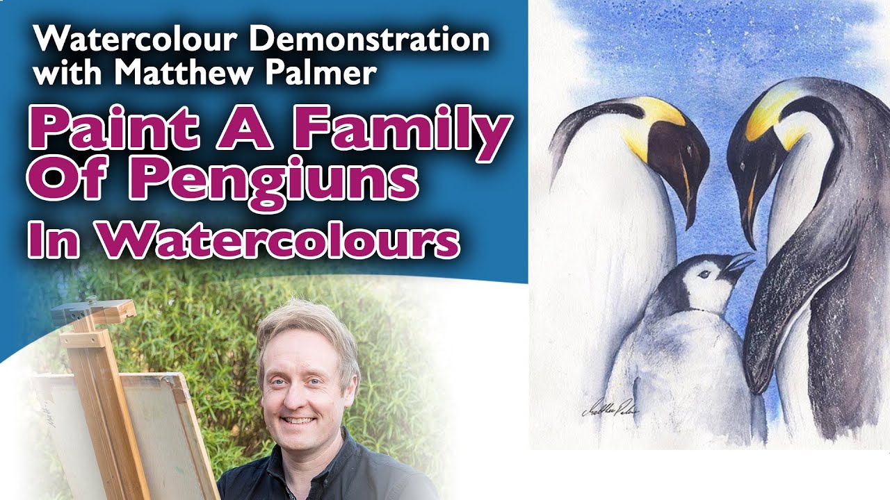Paint a Family of Penguins In Watercolour, with Matthew Palmer
