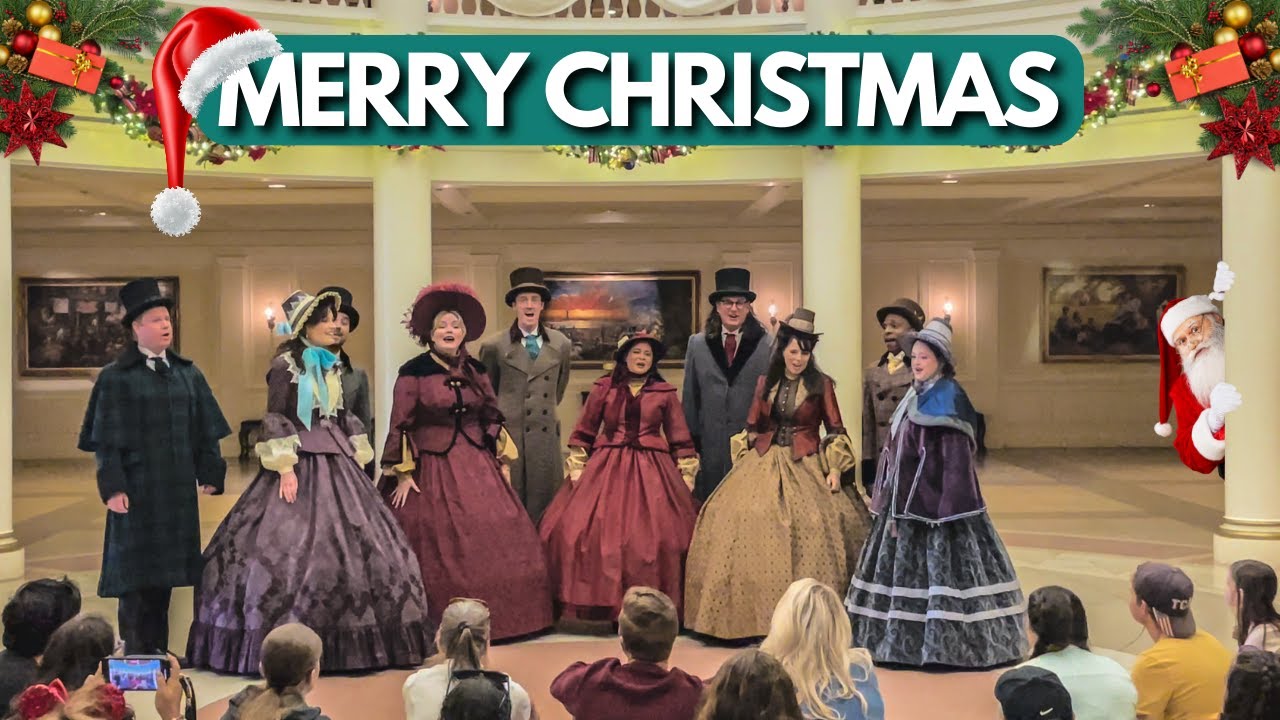 Voices of Liberty Dickens Carolers Singing Christmas Songs | EPCOT Disney World Florida