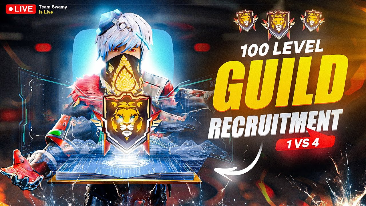 IS ANYONE THERE ??? || 100 LEVEL PLAYER GUILD || free fire live Telugu //free fire live #freefire