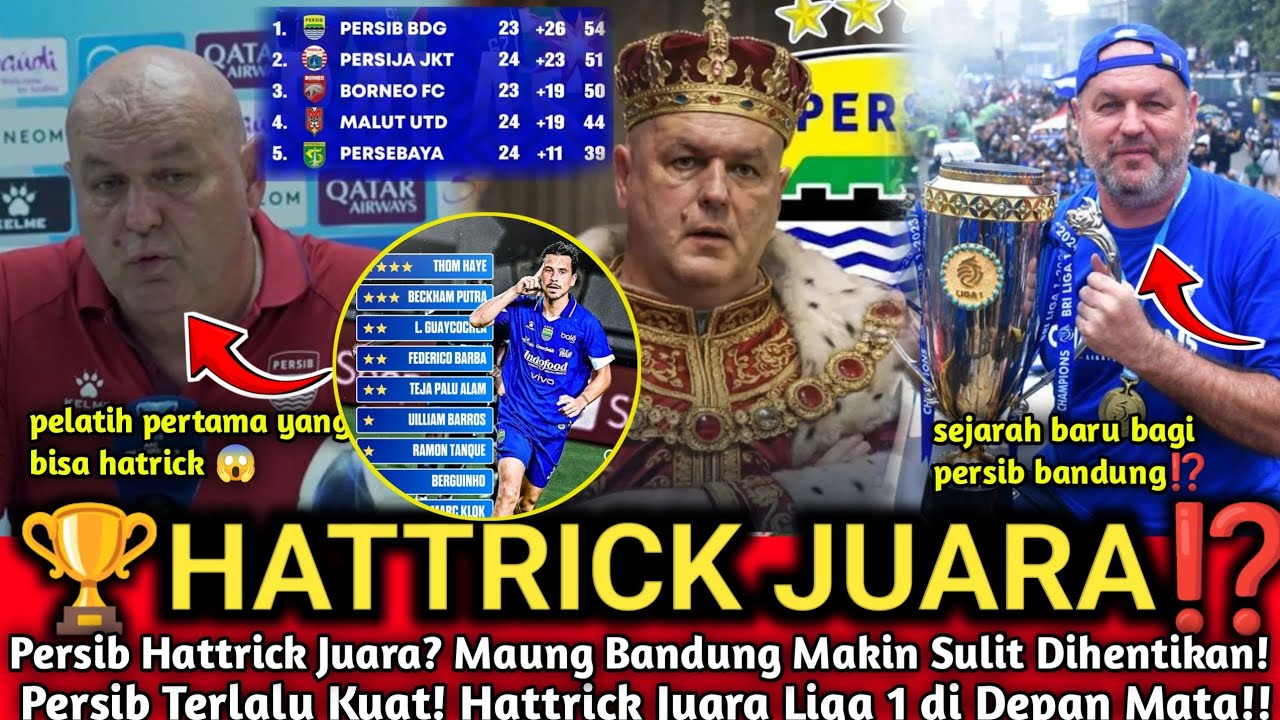 Semua Tim Mulai Panik‼️Persib Menuju Hattrick Juara! Liga 1 Bisa Jadi Milik Maung Bandung Lagi, 😱⁉️