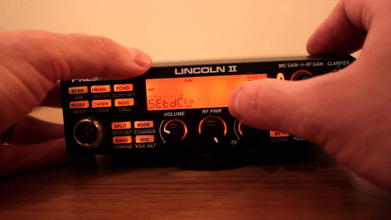 President Lincoln II CB Export Radio Menu Functions Overview