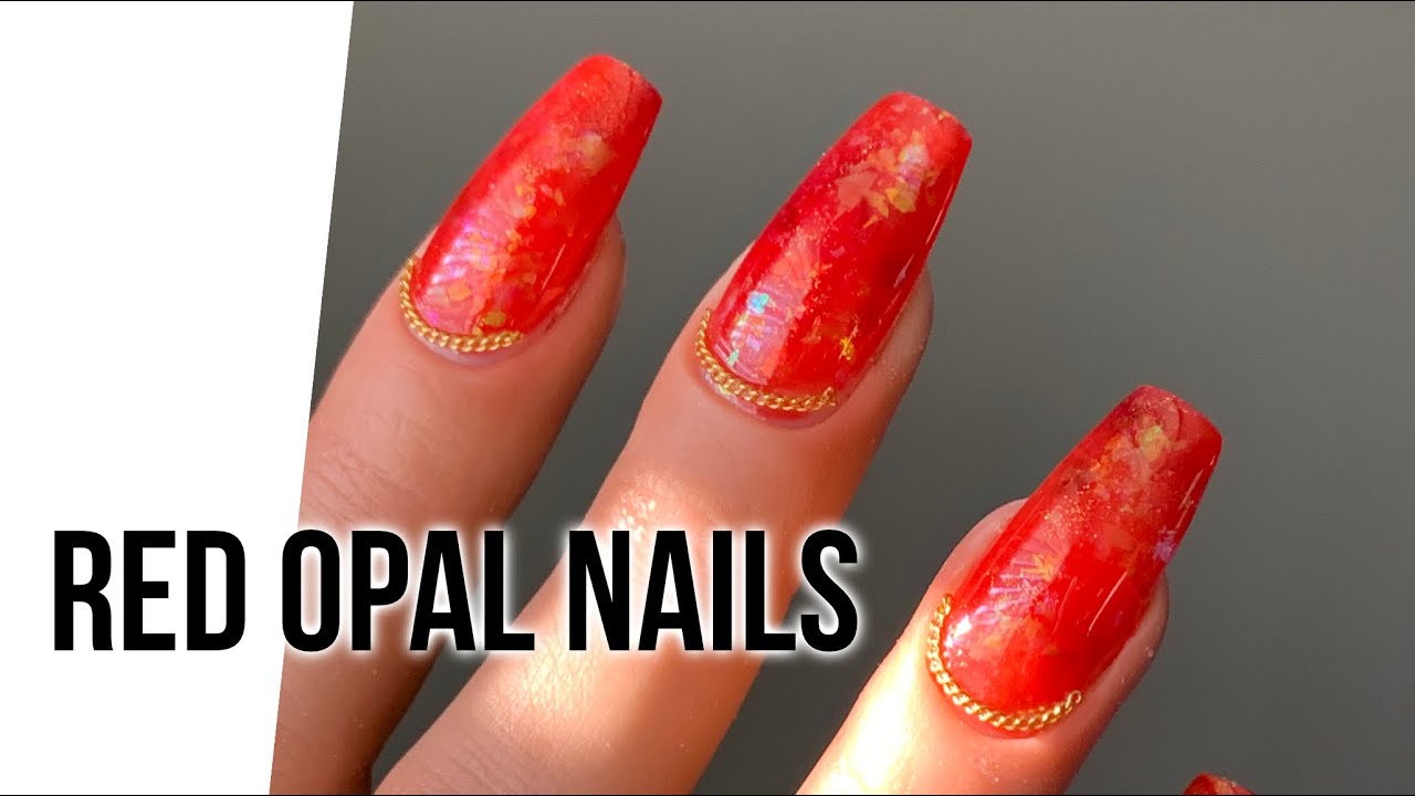 Gel Nails | Watch Me Work Red Opal Nails