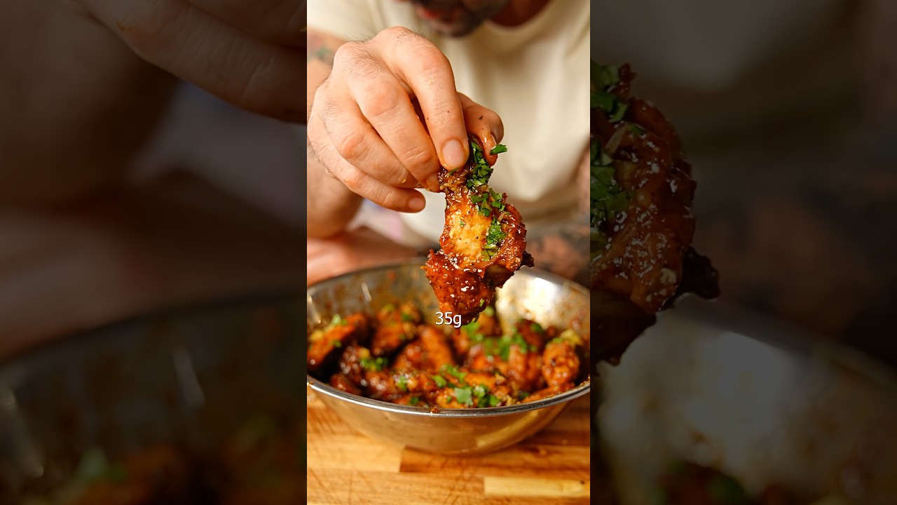 Куриные крылышки с лимоном и перцем в аэрофритюрнице #куриныекрылышки