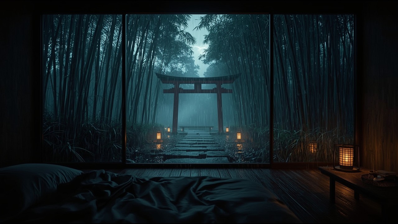Calming Rain Sounds in a Tranquil Spring Garden 🌧 | For Deep Sleep & Relaxation #5T