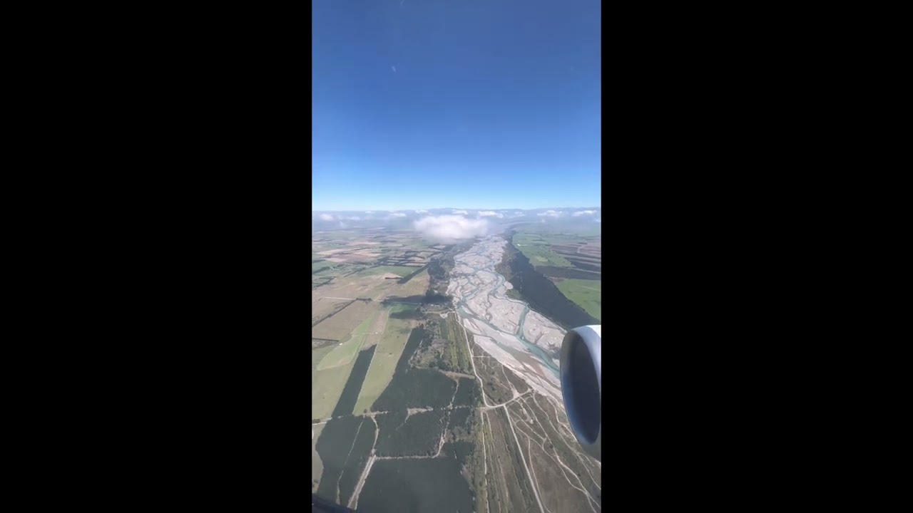 クライストチャーチ上空(じょうくう)❣️