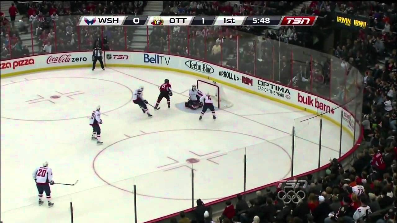 Karlsson vs the Washington Capitals February 22, 2012