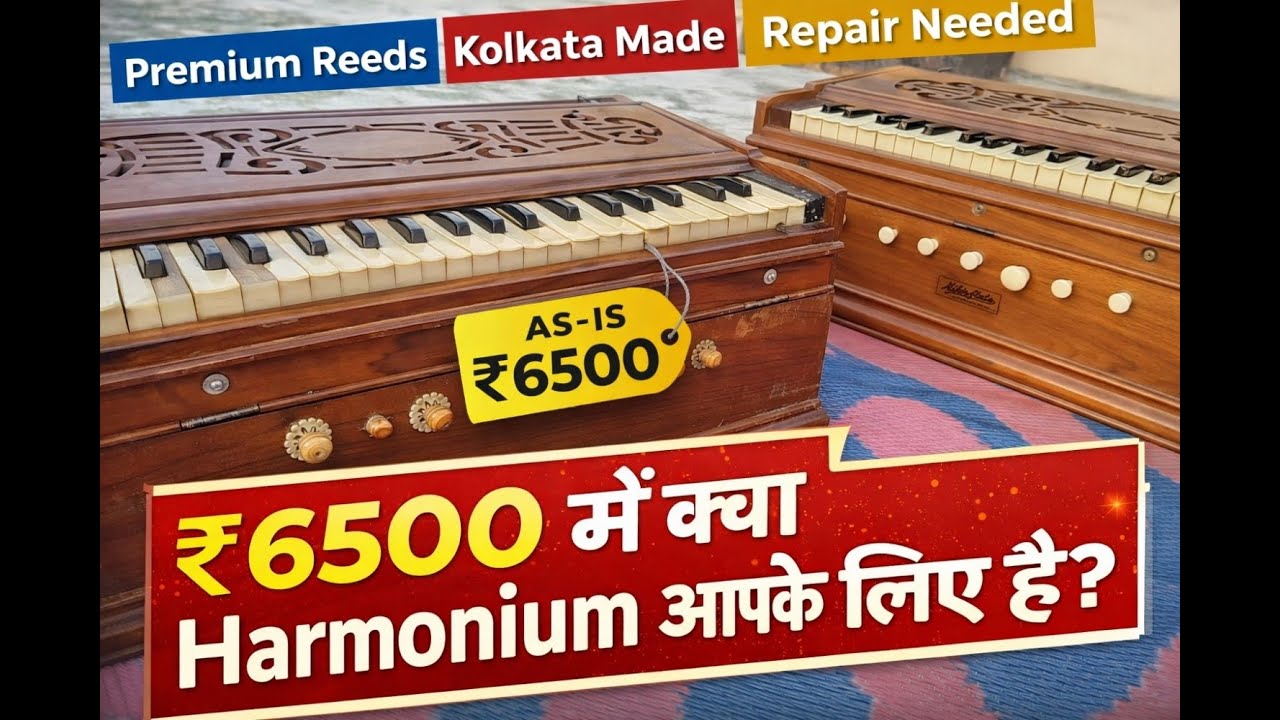 [115-SOLD ] ₹6500 में Harmonium लेना सही है? | Kolkata Made Premium Reeds | Full Truth  | Antique