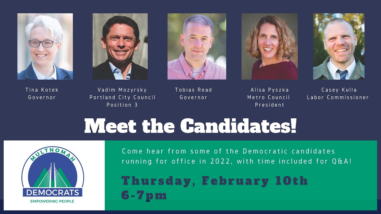 Multnomah Democrats Meet and Greet 2/10/22