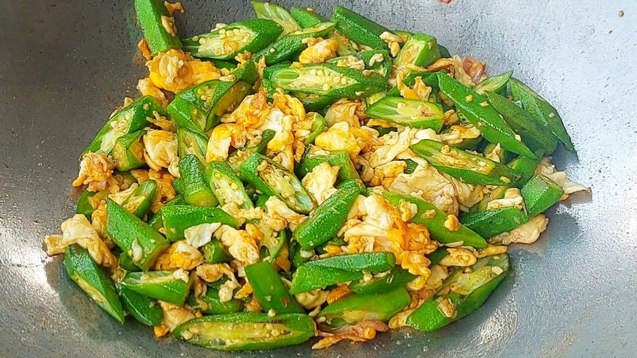 กระเจี๊ยบผัดไข่ ผัดวิธีนี้ไม่เป็นเมือก หอมอร่อยมาก เนื้อกระเจี๊ยบหวาน เมนูง่าย เมนูประหยัด