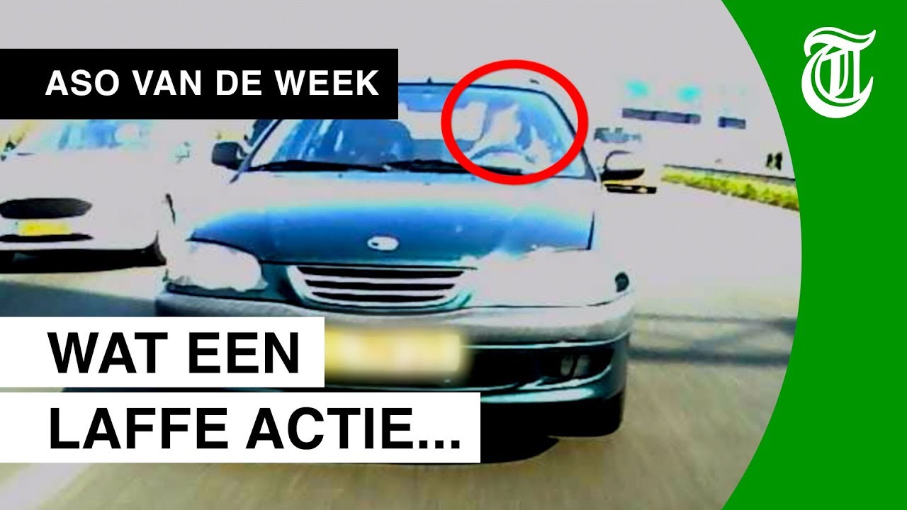 Laffe middelvinger voor lesauto