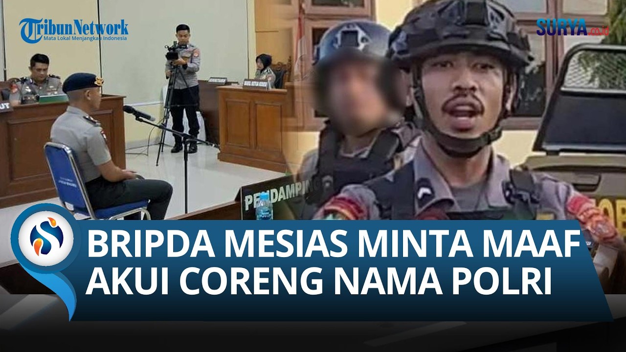 Bripda Mesias Minta Maaf, Akui Perbuatannya Rugikan Institusi Polri: Nama Baik Polri jadi Jelek!