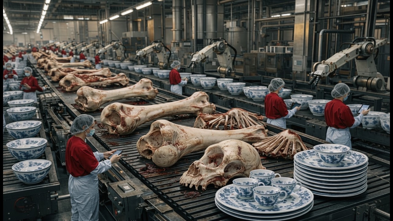 Assim é produzida a louça com ossos de animais na maior fábrica do Brasil: Processo completo