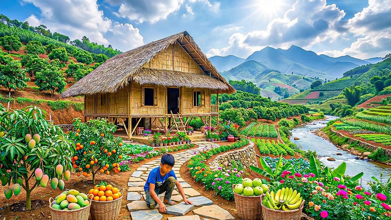 Country Life: Orphan Boy Building a Strawberry Garden After a Storm Destroyed His Farm