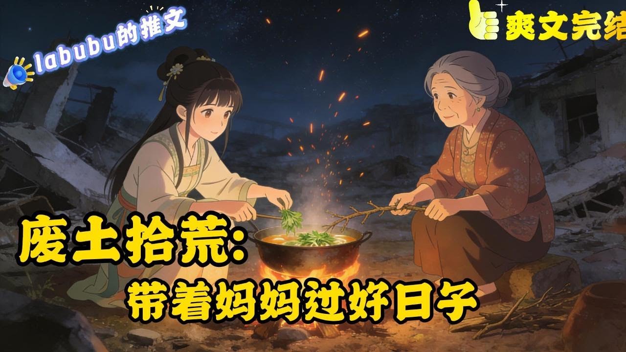 完结：废土末世。陆瑶出了车祸，醒来就发现穿到了废土，面临生死之际有了金手指空间。根据原主的记忆知道现在自己家徒四壁，还要努力拾荒给母亲提供治疗药剂和房租。#空间#系统#末世