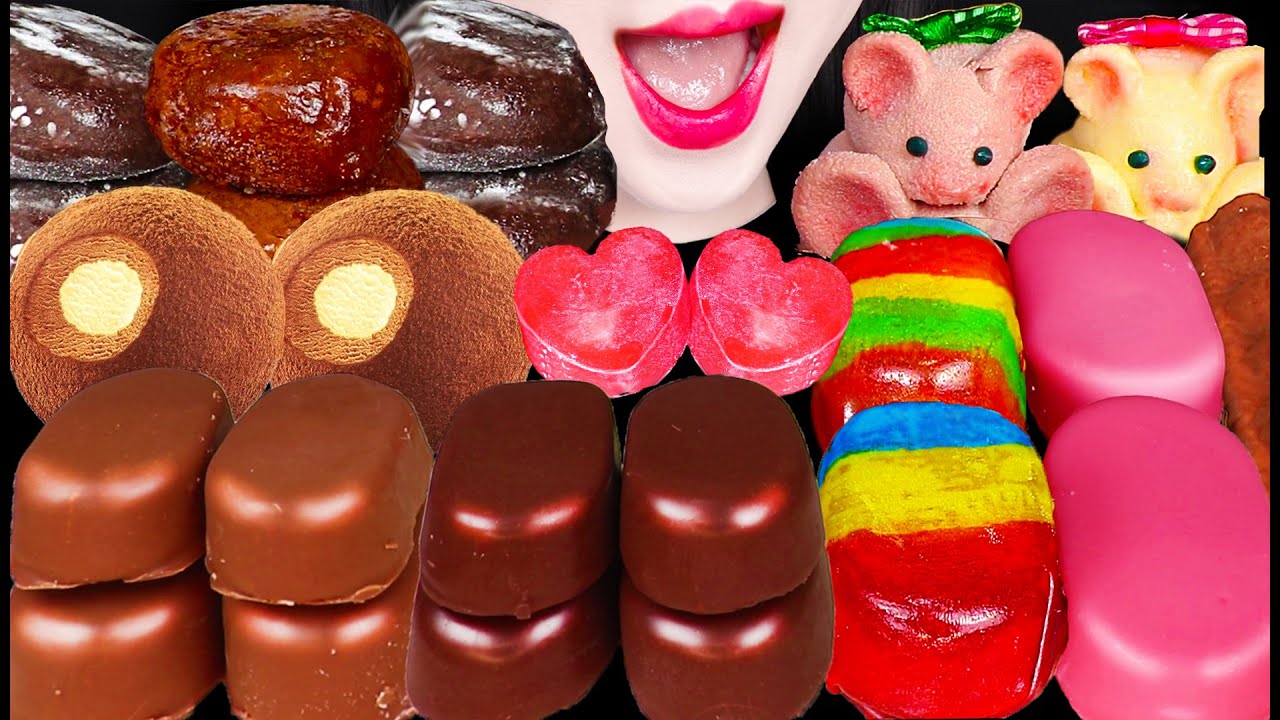 ASMR CHOCOLATE DESSERT TICO ICE CREAM EATING 초콜릿 디저트 티코 아이스크림 먹방 MUKBANG