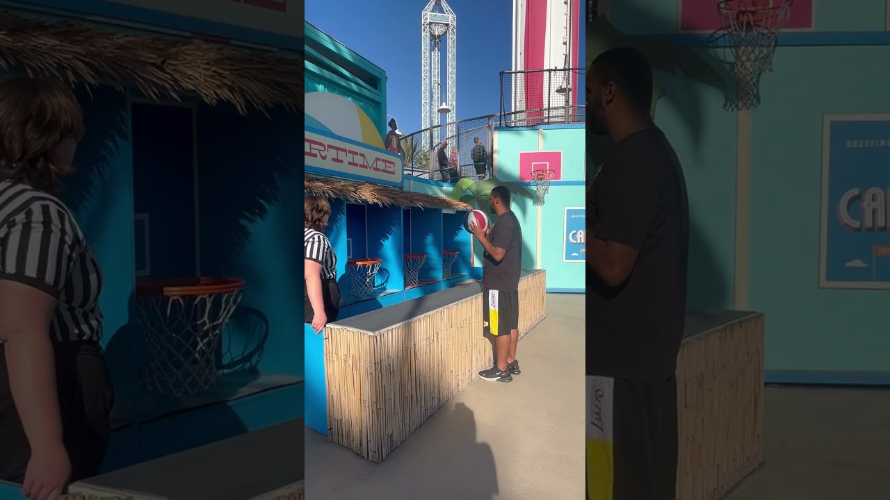 I played the Airtime basketball game at Knott’s Berry Farm