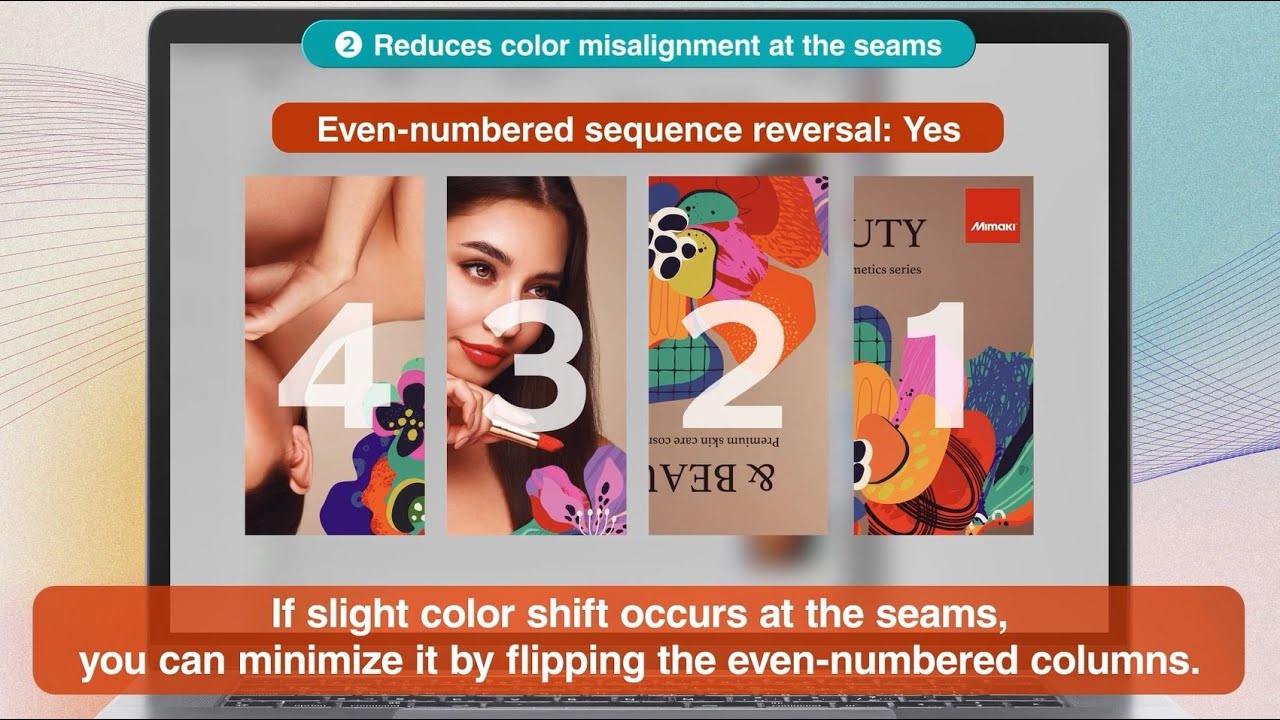 Produce Large Signage & Wallpaer with Confidence - RasterLink7 Tiling Function - Mimaki