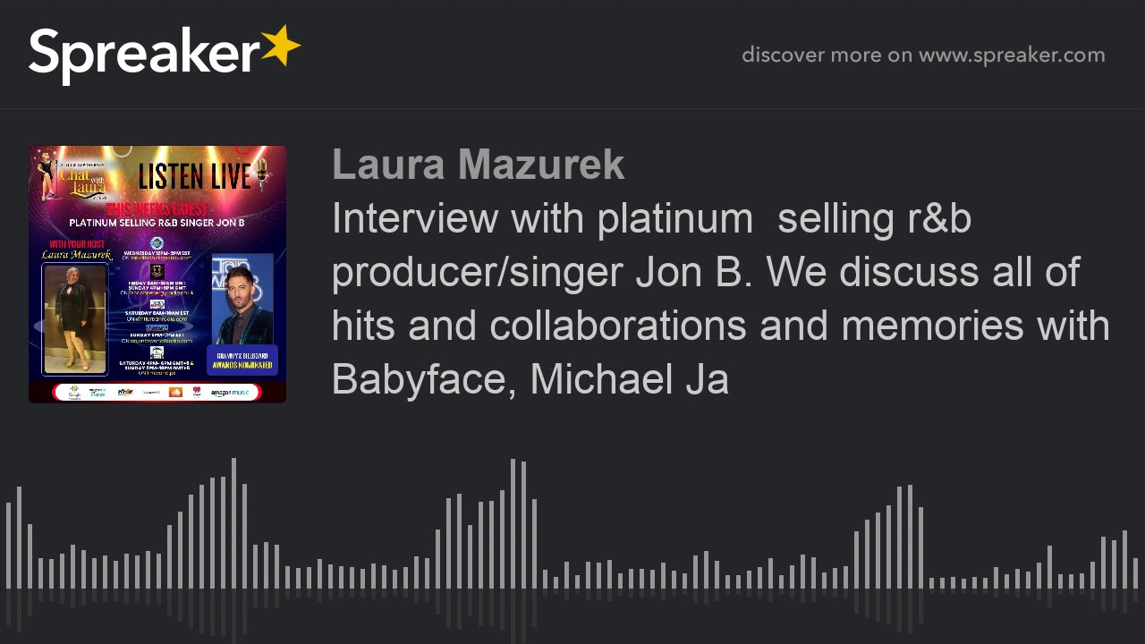 Interview with platinum  selling r&b producer/singer Jon B. We discuss all of hits and collaboration