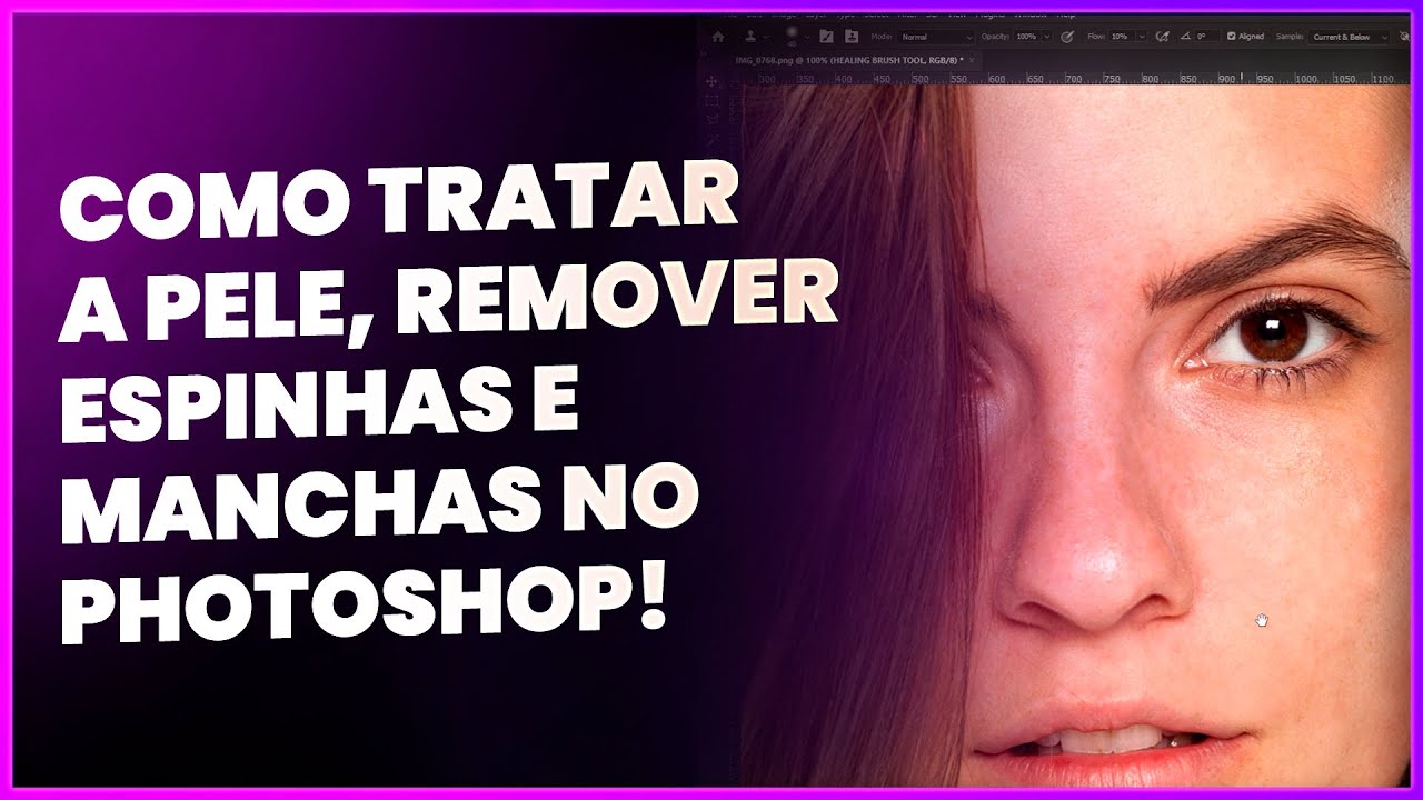 Como Remover Espinhas e Manchas no Photoshop (muito rápido e fácil)