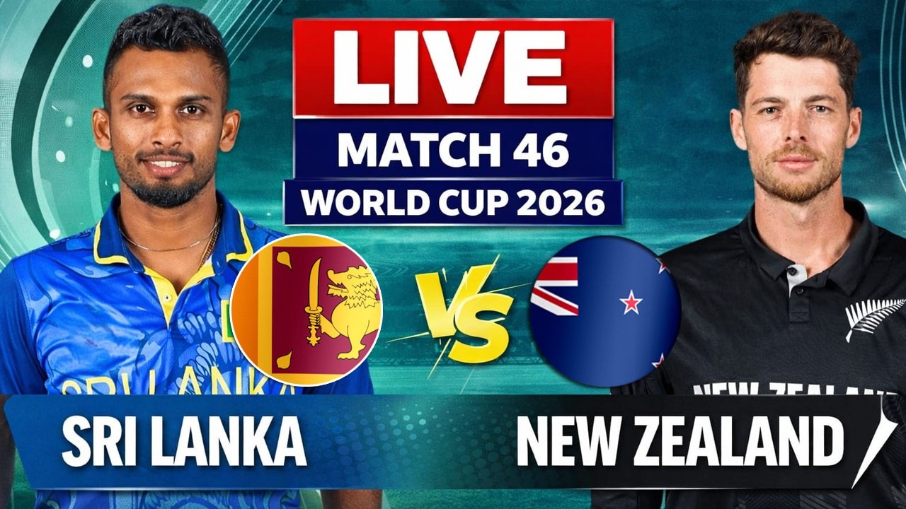 Live NZ Vs SL T20 WC Match | Live Cricket Match Today | SL vs NZ 46th T20 1st innings Last 5 Overs
