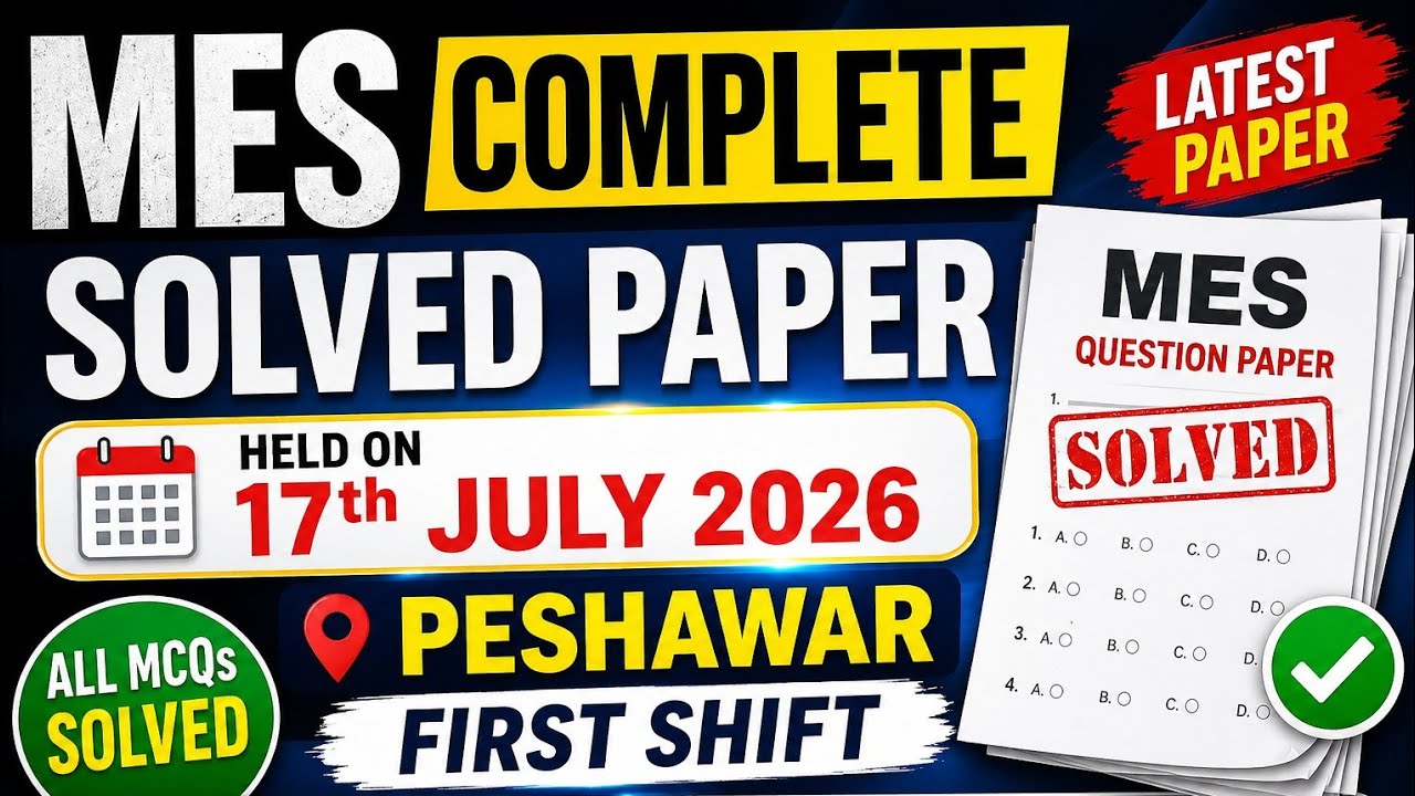 MES Complete Solved Paper LDC Today Held On 17th March 2026