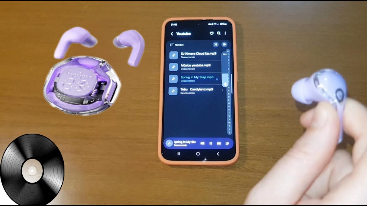AURICULARES ACEFAST T8 CRISTAL MORADOS TWS WIRELESS BLUETOOTH. VINCULAR Y TRUCOS. EARBUDS ALIEXPRESS