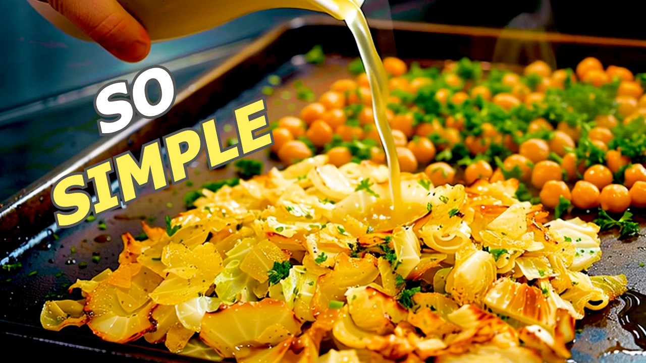 I Make This Roasted Cabbage & Chickpeas Every Week — Simple Sheet Pan Dinner!