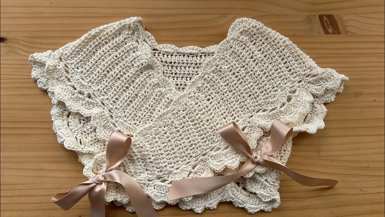 Toquilla de niña a Crochet 💕 Ideal para Comunión